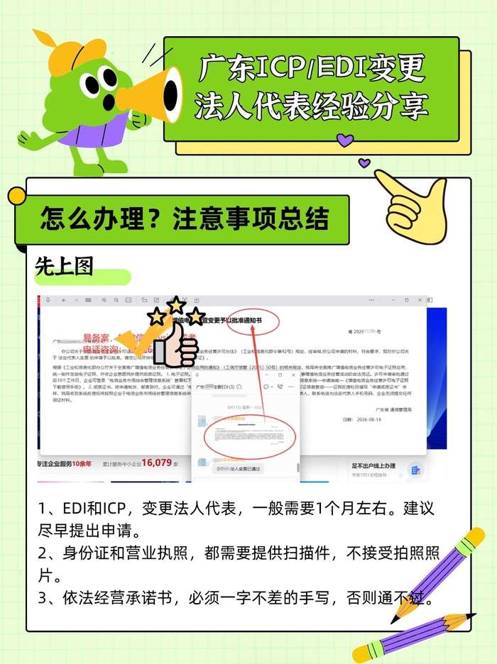 ICPEDI变更法人办理流程
